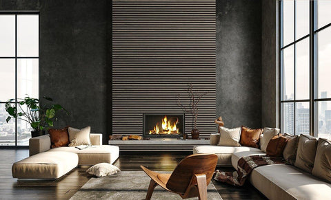 Acoustic Wood Panels 244x52 cm Harmony Max - Grey Oak - HomeHarmony.eu
