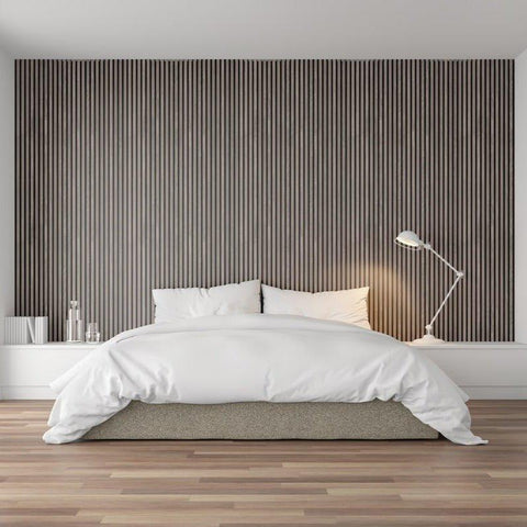Acoustic Wood Panels 244x52 cm Harmony Max - Grey Oak - HomeHarmony.eu