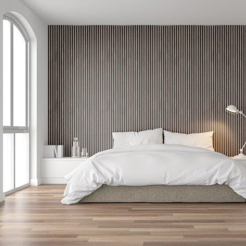 Acoustic Wood Panels 300x60 cm Harmony Premium - Grey Oak - HomeHarmony.eu
