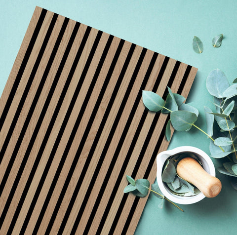Acoustic Wood Panels 300x60 cm Harmony Premium - Light Oak - HomeHarmony.eu