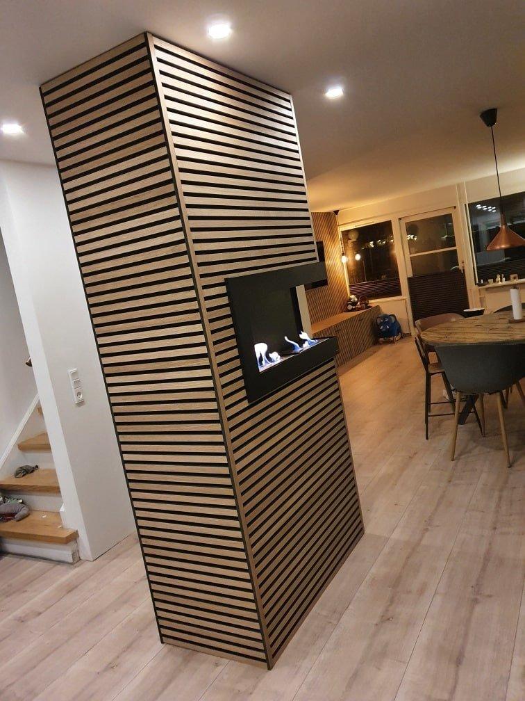 Acoustic Wood Panels 300x60 cm Harmony Premium - Light Oak - HomeHarmony.eu