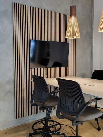 Acoustic Wood Panels 300x60 cm Harmony Premium - Light Oak - HomeHarmony.eu